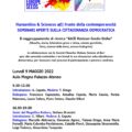 Cittadinanza democratica – Humanities & Sciences a(l) fronte della contemporaneità. SEMINARI APERTI SULLA CITTADINANZA DEMOCRATICA