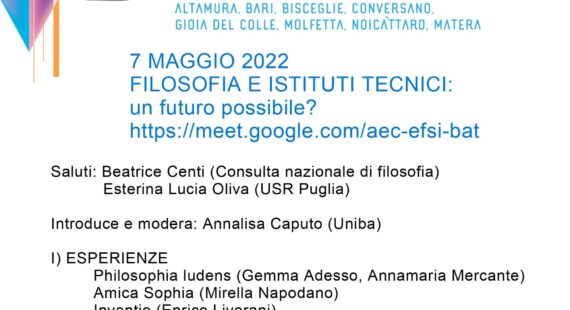 Tecnici – Filosofia e Istituti tecnici: un futuro possibile? – Philosophy and technical Institutes: a possibility for the future?