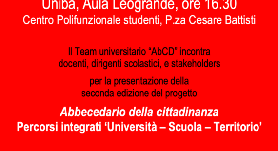 Abbecedario della Cittadinanza – Percorsi integrati – Scuola, Università, Territorio