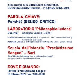 Laboratorio “Philosophia ludens” – Perchè? (Senso-critico)