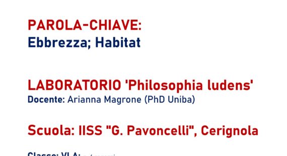 Laboratorio “Philosophia ludens” (Ebbrezza, Habitat)