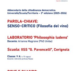 Laboratorio “Philosophia ludens” – Senso-critico (Filosofia del vino)
