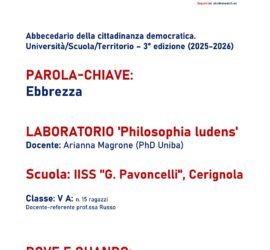 Laboratorio “Philosophia ludens” (Ebbrezza)