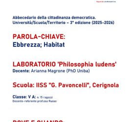 Laboratorio “Philosophia ludens” (Ebbrezza, Habitat)