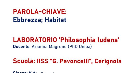 Laboratorio “Philosophia ludens” (Ebbrezza, Habitat)