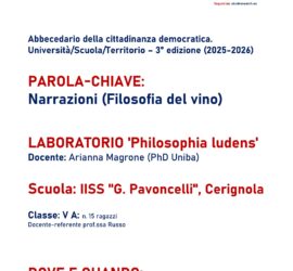 Laboratorio “Philosophia ludens” – Narrazioni (Filosofia del vino)