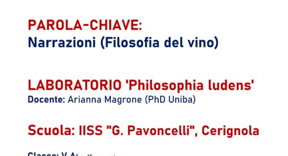 Laboratorio “Philosophia ludens” – Narrazioni (Filosofia del vino)